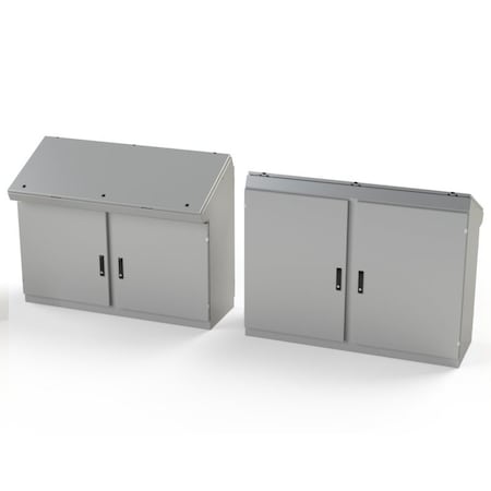 Saginaw Control & Engineering 1/4 Turn Latch, 3 Point Latch with Keyed Handle Electrical Enclosures, 46-1/4 in H, 18-1/2 in D SCE-466019DCC